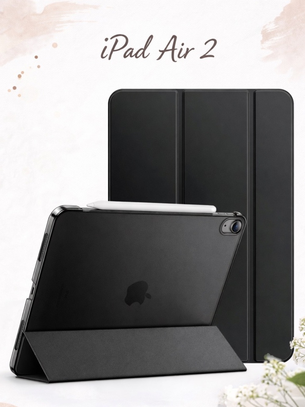 JETech iPad Case for iPad Air 2 Black Auto Wake Sleep Cover 🖤